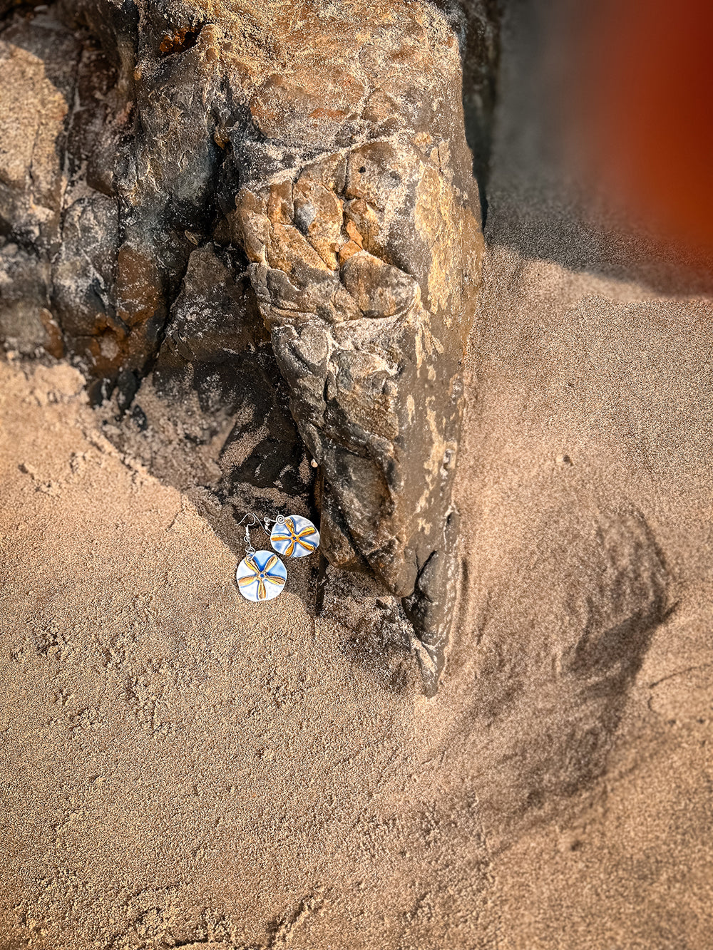 Blue Earrings Triangular