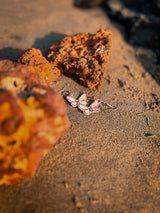Pink Earrings Butterfly