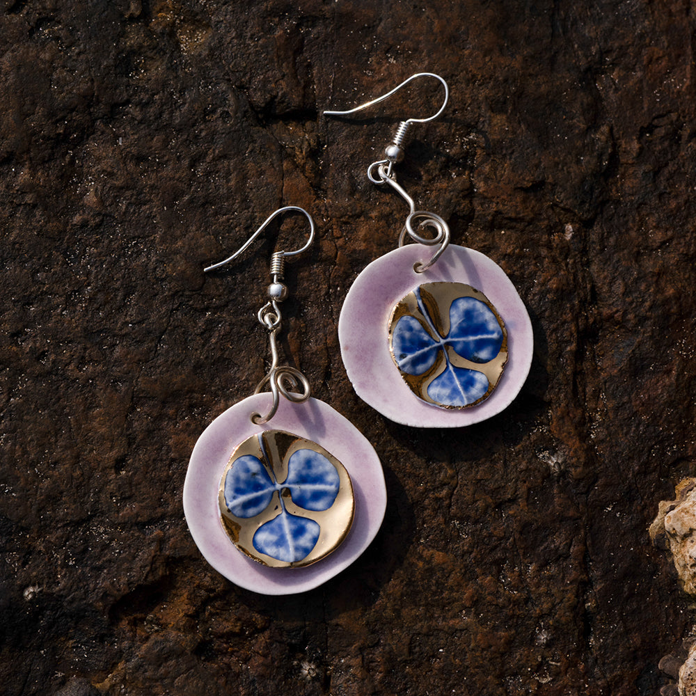 Pink Earrings Flower