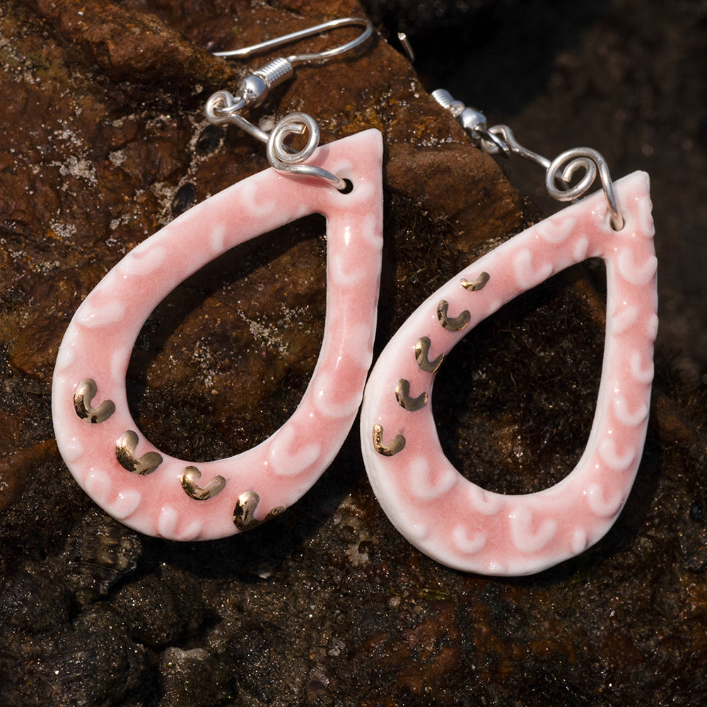 Pink Earrings Loops