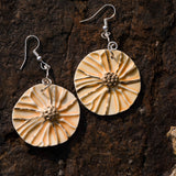 Yellow Earrings Round