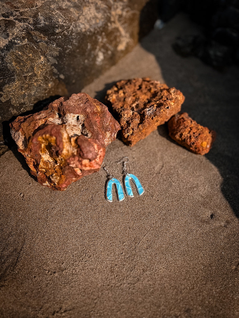 Blue Earrings U Loop