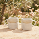 Warm & Inviting Ribbed Cream Mug