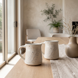 Enchanting & Natural Blue Floral Cream Mug