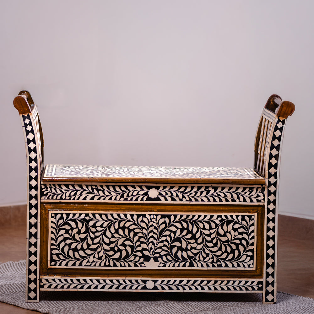 Wooden BenchStorage Inlay