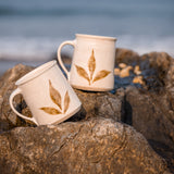 Ivory Whisper Leaf Cup   Set of 2