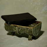 serene sage Rice Bowl Wooden Lid