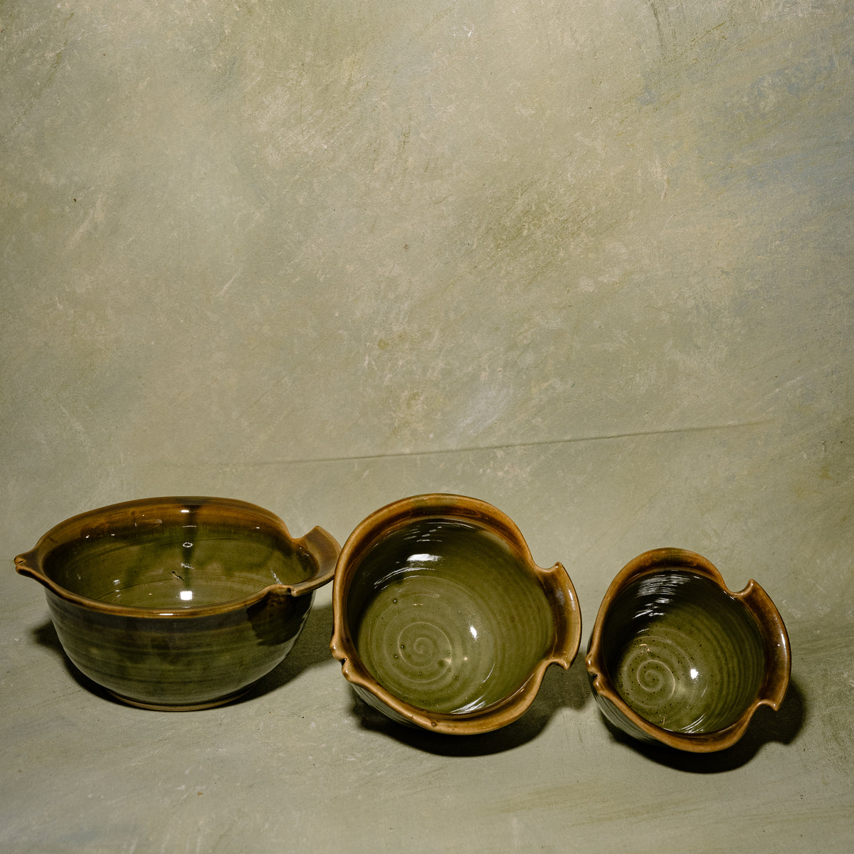 Serene Sage Twisted Serving Bowl