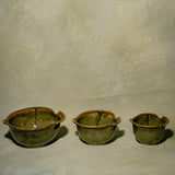 Serene Sage Twisted Serving Bowl