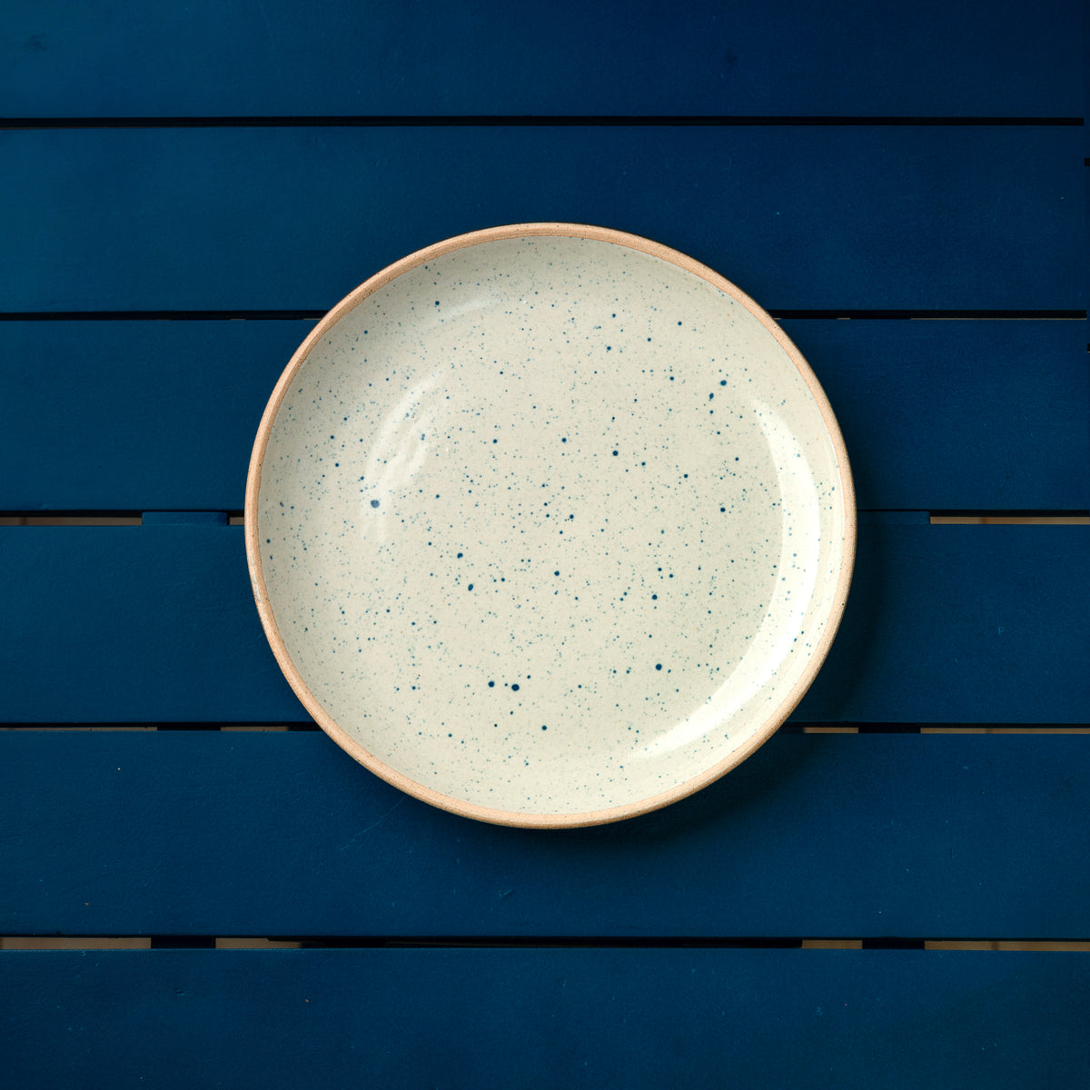 Blue Azure Quarter Plate Spotted - Set of 2