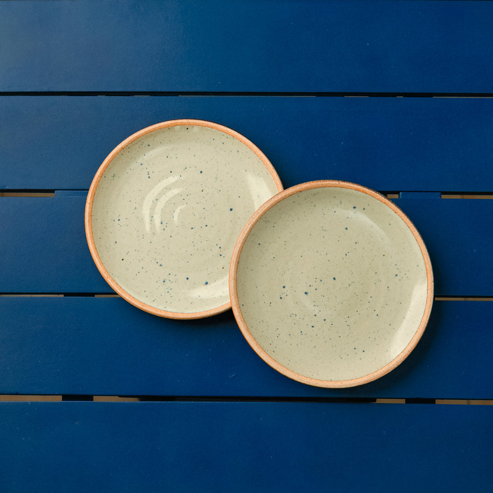 Blue Azure Quarter Plate   Set of 2