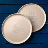 ivory whisper Flat Serve Plate Tea Cup