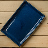 Deep Blue Flat Platter