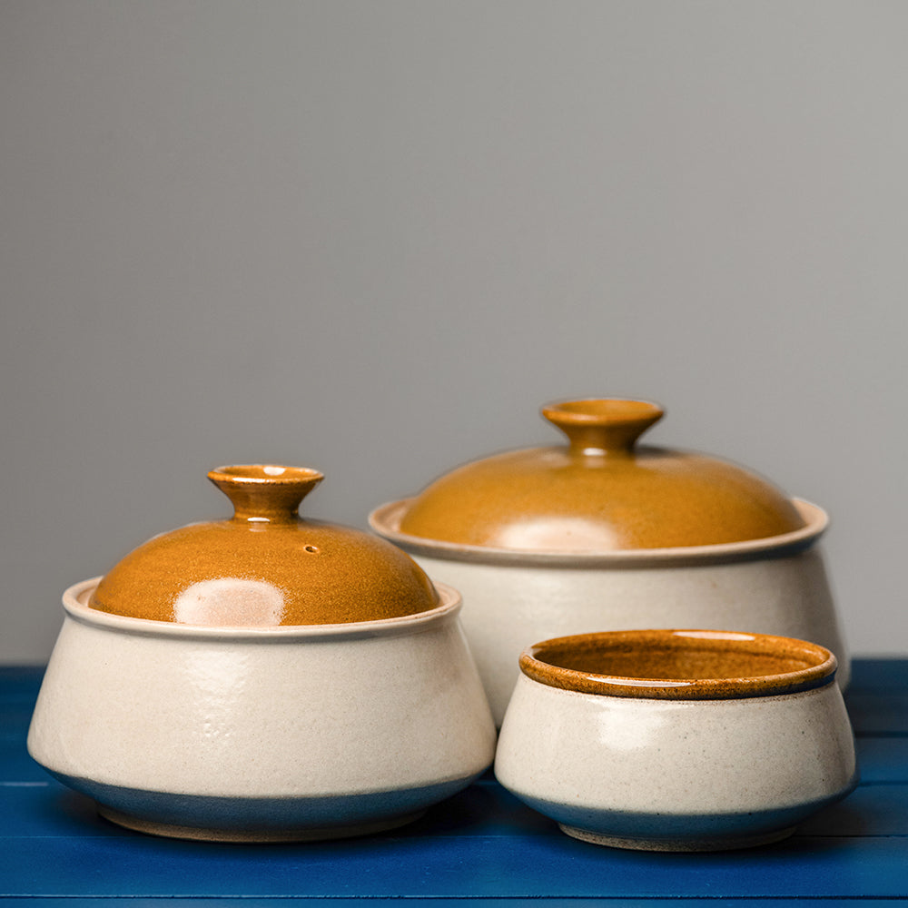 Rustic Charm Mitti Handi With Lid Medium