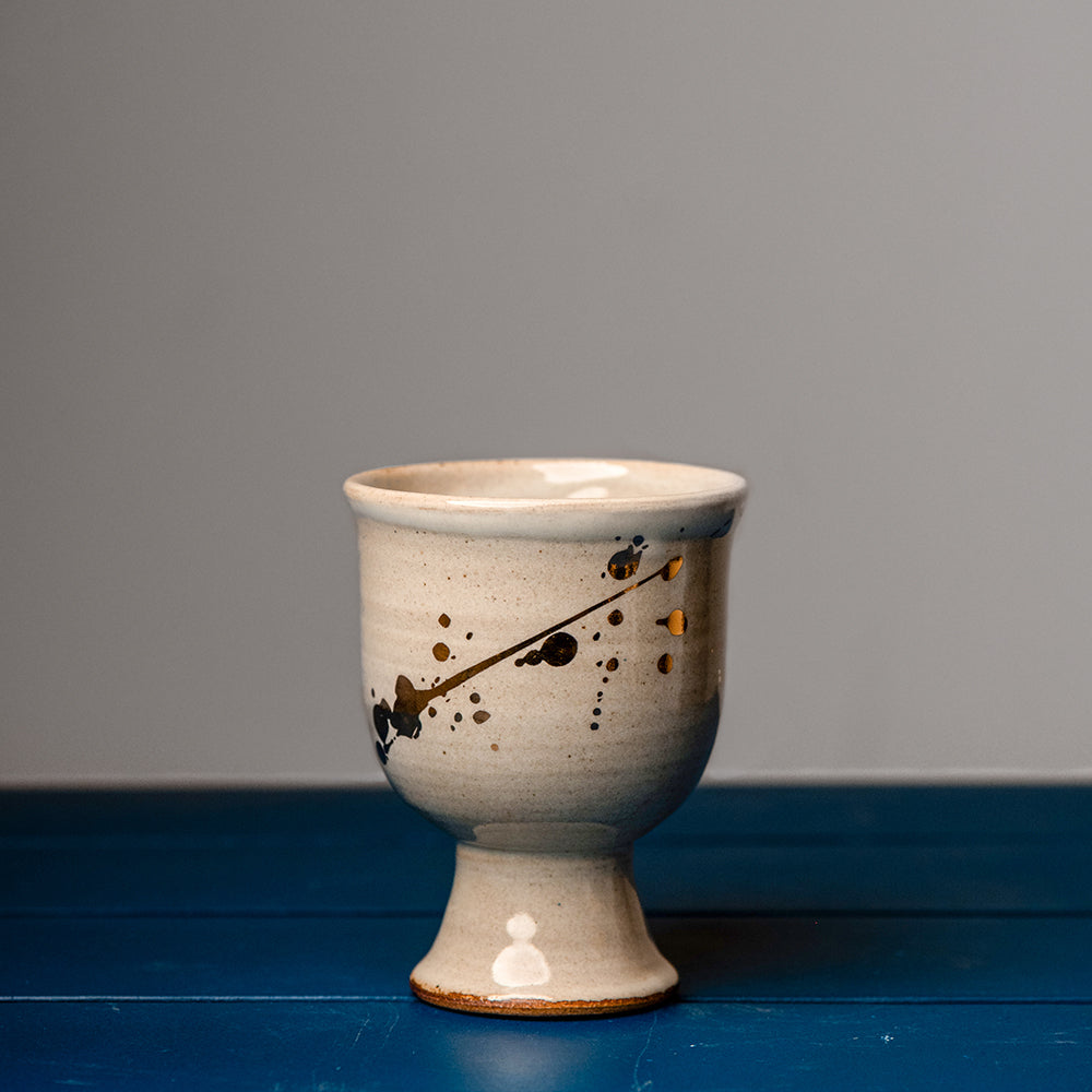 Ivory Whisper Tumbler Sparkle Gold