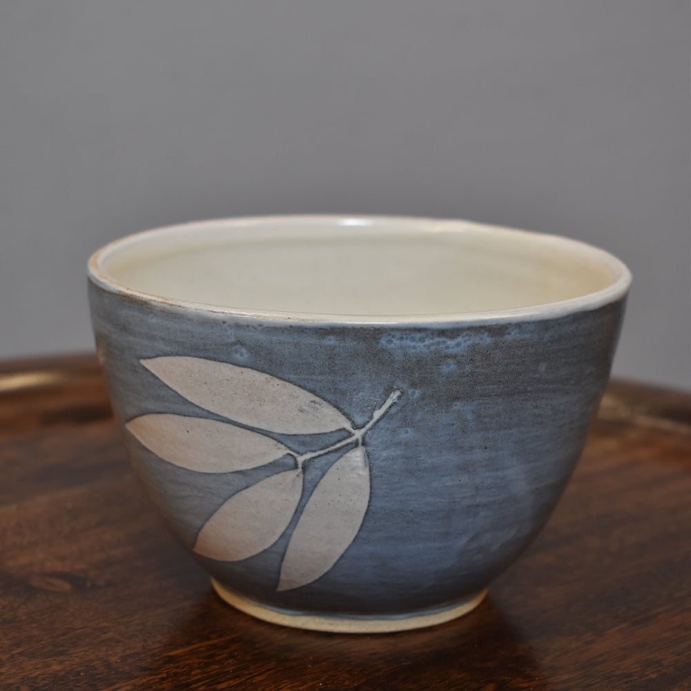 Blue Azure Four Leaf Katori   Set of 2